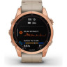 Часы GARMIN FENIX 7S – SAPPHIRE SOLAR EDITION ROSE GOLD TITANIUM WITH LIMESTONE LEATHER BAND 11376