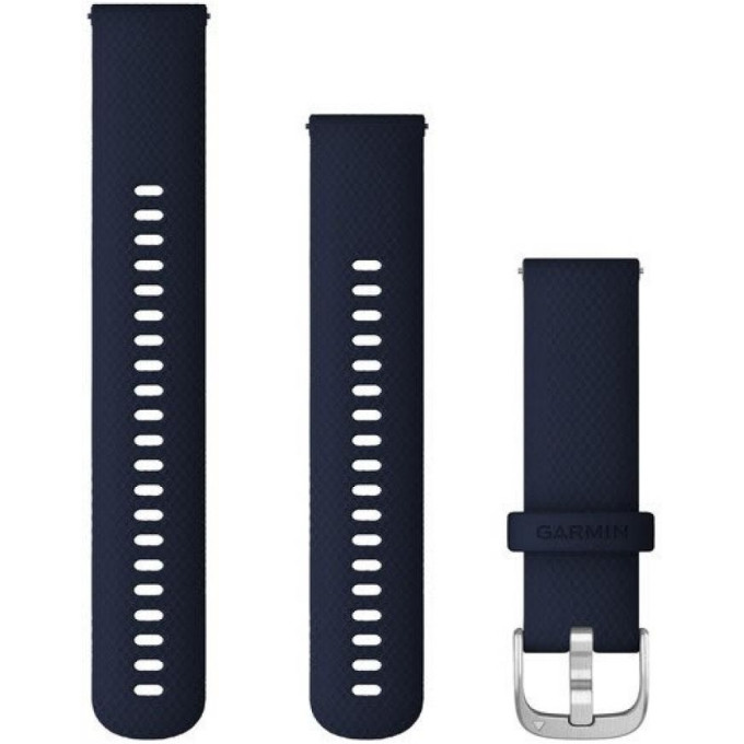 Ремешок GARMIN QUICK RELEASE BAND 22MM MIDNIGHT BLUE/SILVER 10589